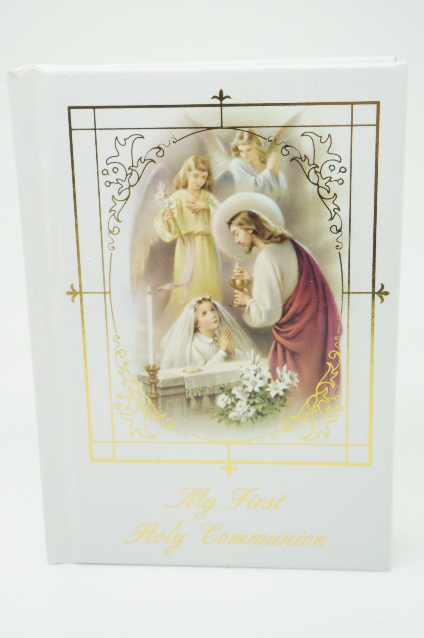 Girls First Communion Gift Set:Arm Band,Golden Candle and 8 other items - Unique Catholic Gifts