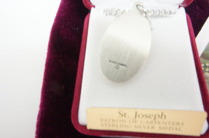 St. Joseph Sterling Silver Medal Set  (1 1/8") - Unique Catholic Gifts