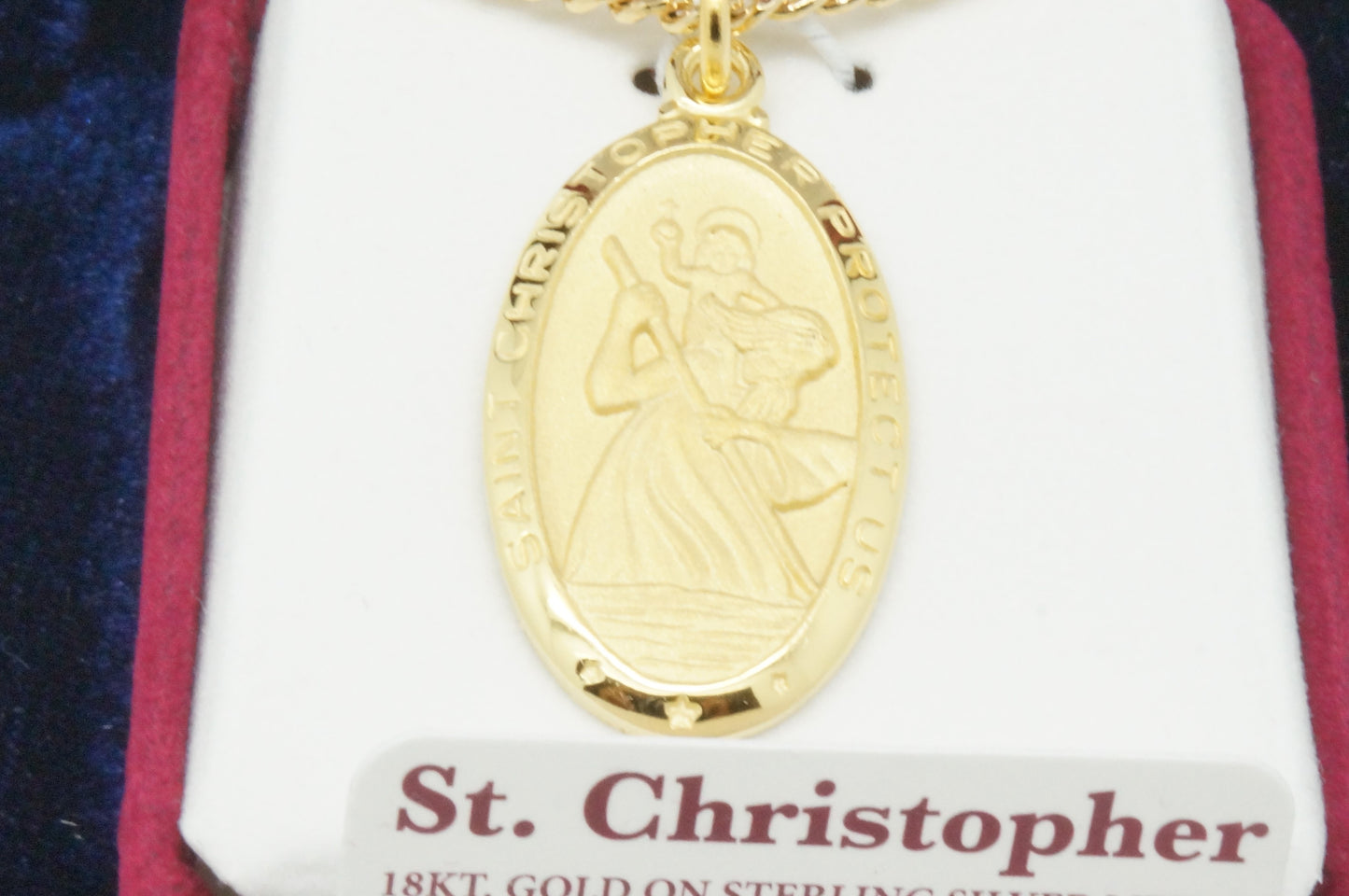 Gold Saint Christopher Medal 1 /8" - Unique Catholic Gifts