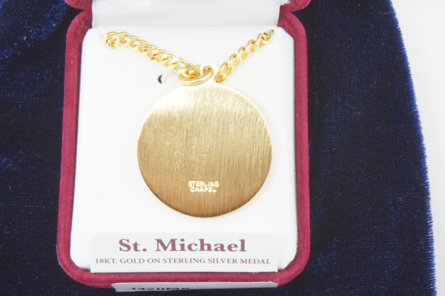 Gold Saint Michael Medal with 24" Chain - Unique Catholic Gifts