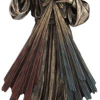 Divine Mercy Mini Bronze and Color Statue 3 3/8" - Unique Catholic Gifts