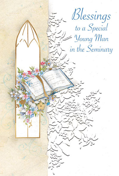 Blessings To A Special Young Man In The Seminary Greeting Card - Unique Catholic Gifts