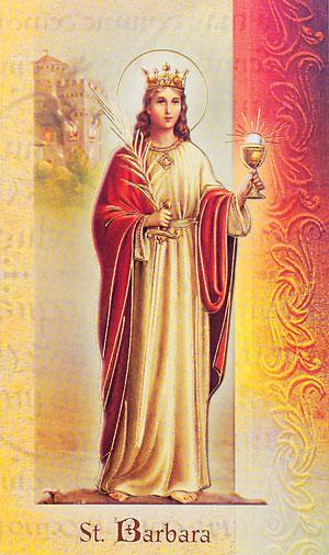 Biography Card of St. Barbara - Unique Catholic Gifts