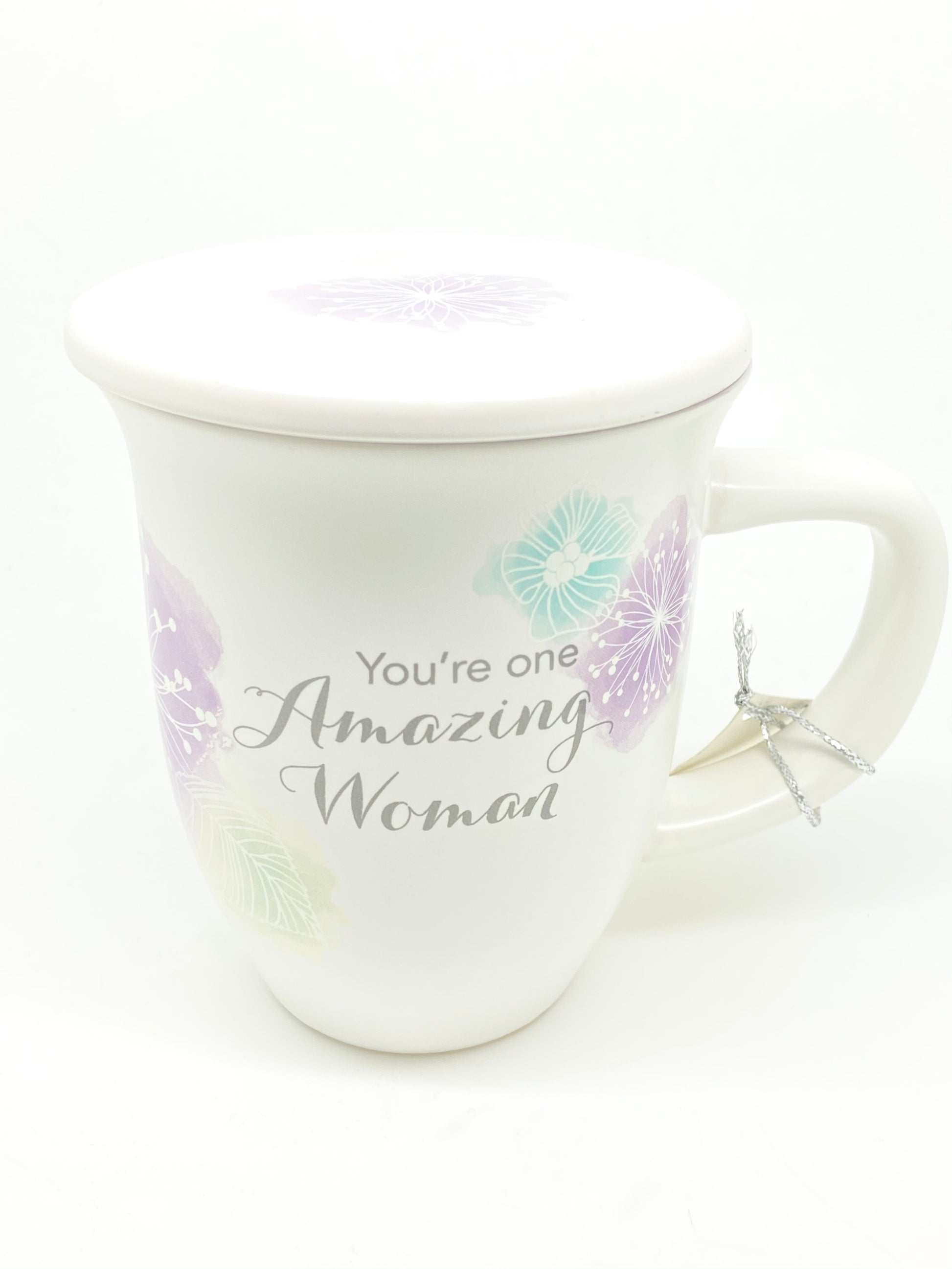 Amazing Woman Mug & Coaster Set- Floral Design - Unique Catholic Gifts