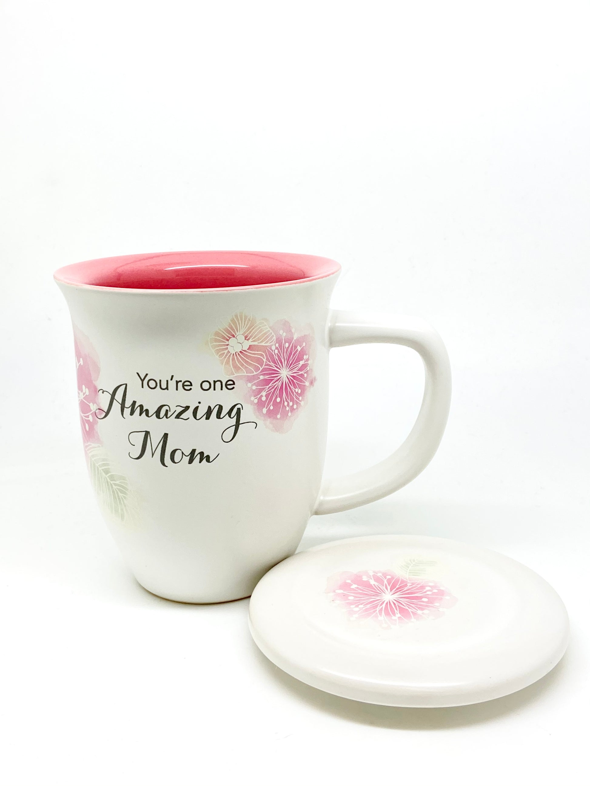 Amazing Mom Mug & Coaster Set- Floral Design - Unique Catholic Gifts