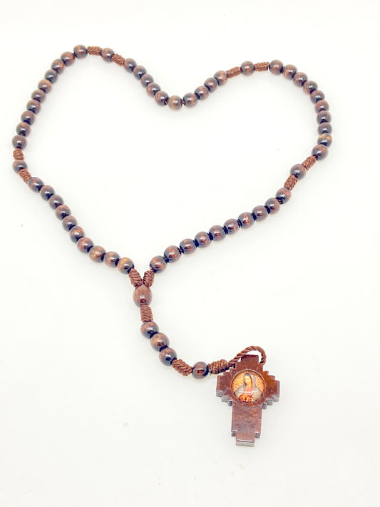 Our Lady of Guadalupe Small Wood Rosary - Unique Catholic Gifts