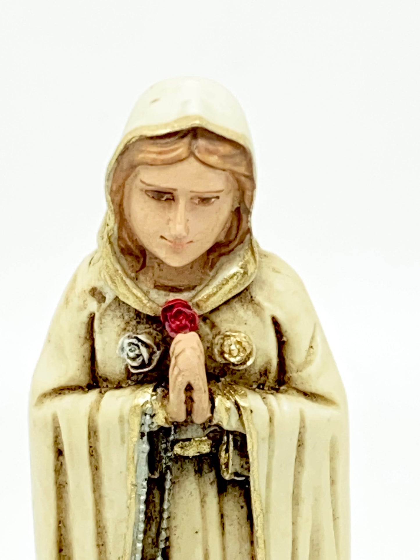 Rosa Mystica Hand Painted Statue (4 1/2") - Unique Catholic Gifts