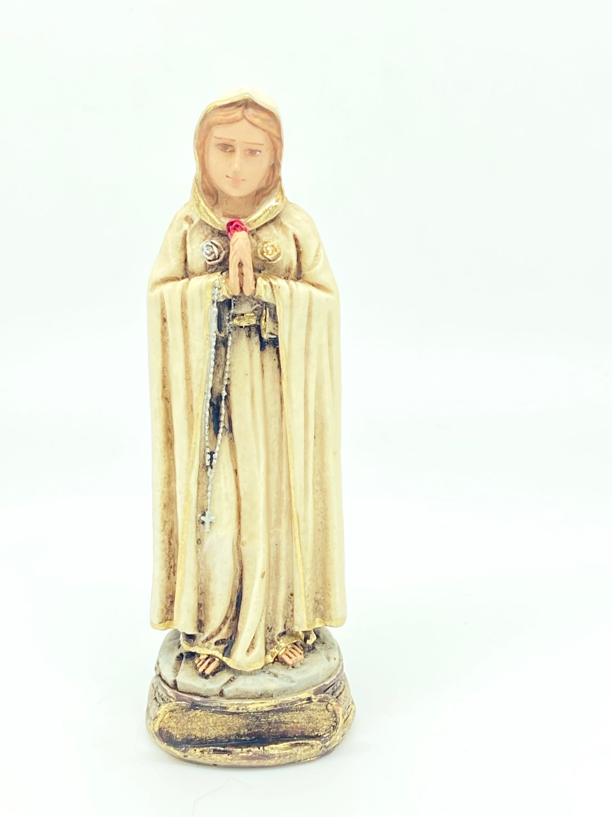 Rosa Mystica Hand Painted Statue (4 1/2") - Unique Catholic Gifts