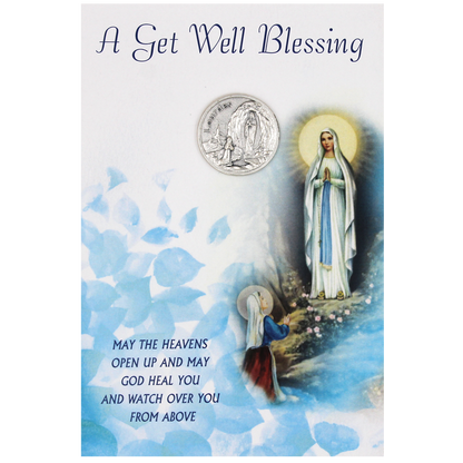 Get Well Blessing Token Gift Greeting Card - Unique Catholic Gifts