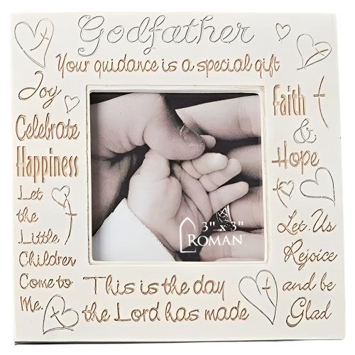 Godfather Inspirational Picture Frame 4" - Unique Catholic Gifts