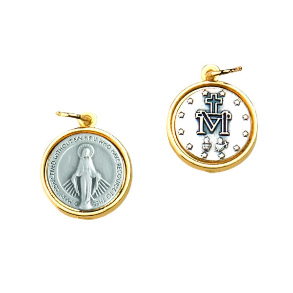 Gold and Silver Two-Tone Miraculous Medal  1/2" - Unique Catholic Gifts