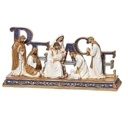 Holy Family Peace Table Ornament Plaque 5 x 12" - Unique Catholic Gifts