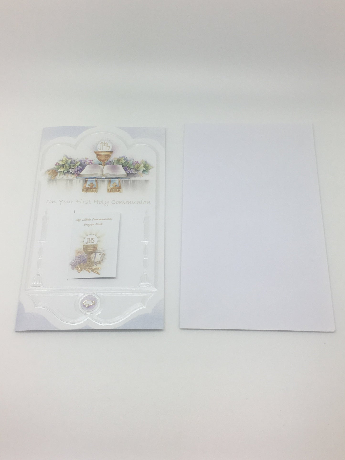 First Holy Communion Greeting Card. (embossed) - Unique Catholic Gifts