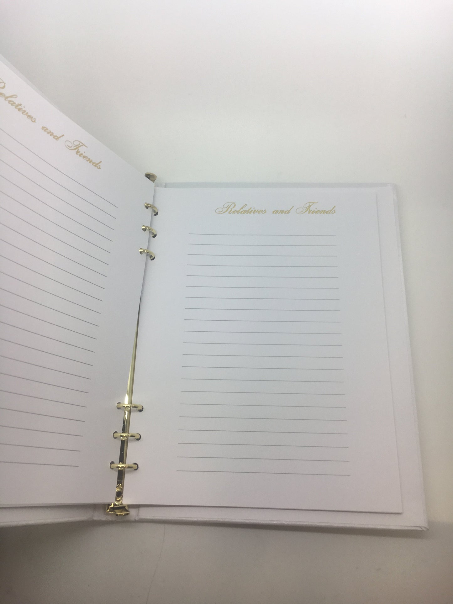 Funeral Memorial Registration Book White with Gold Cross - Unique Catholic Gifts