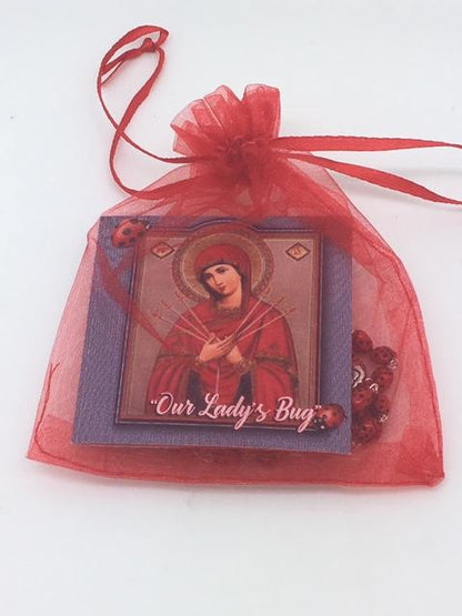 Ladybug Rosary " Our Lady's Bug" (7MM) - Unique Catholic Gifts