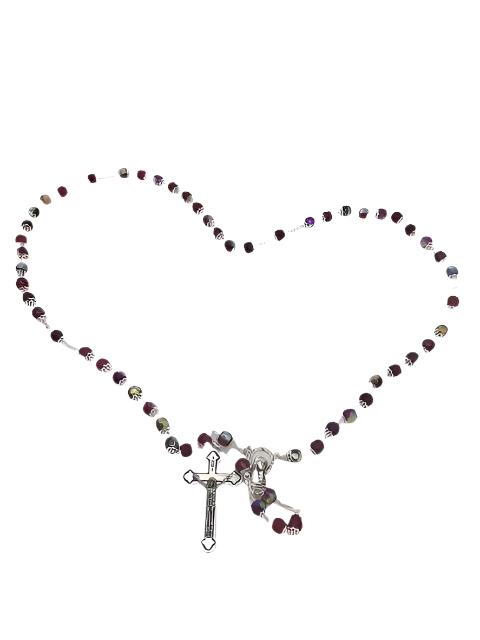 Red Crystal Cut and Capped Rosary - Unique Catholic Gifts