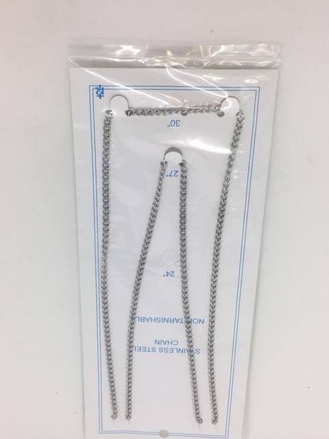 27" Stainless Steel Silver Chain - Unique Catholic Gifts