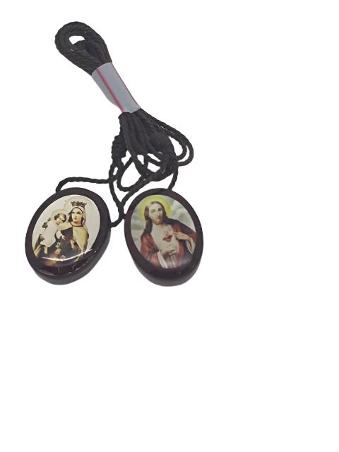 Oval Wood Scapular Long - Unique Catholic Gifts