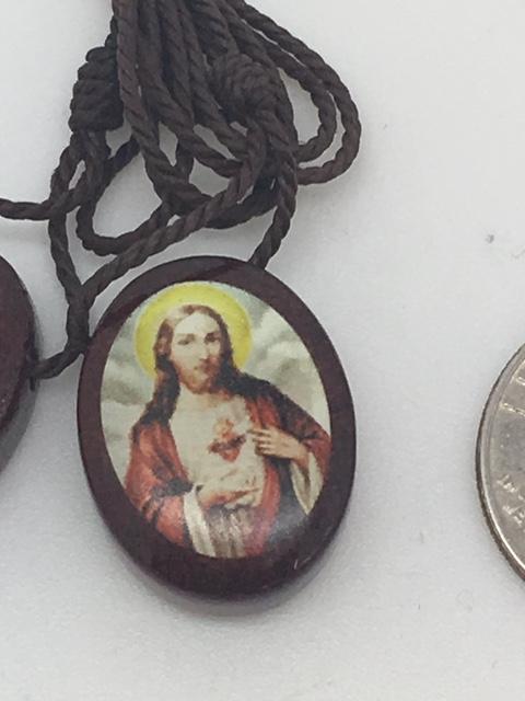 Oval Wood Scapular Long - Unique Catholic Gifts