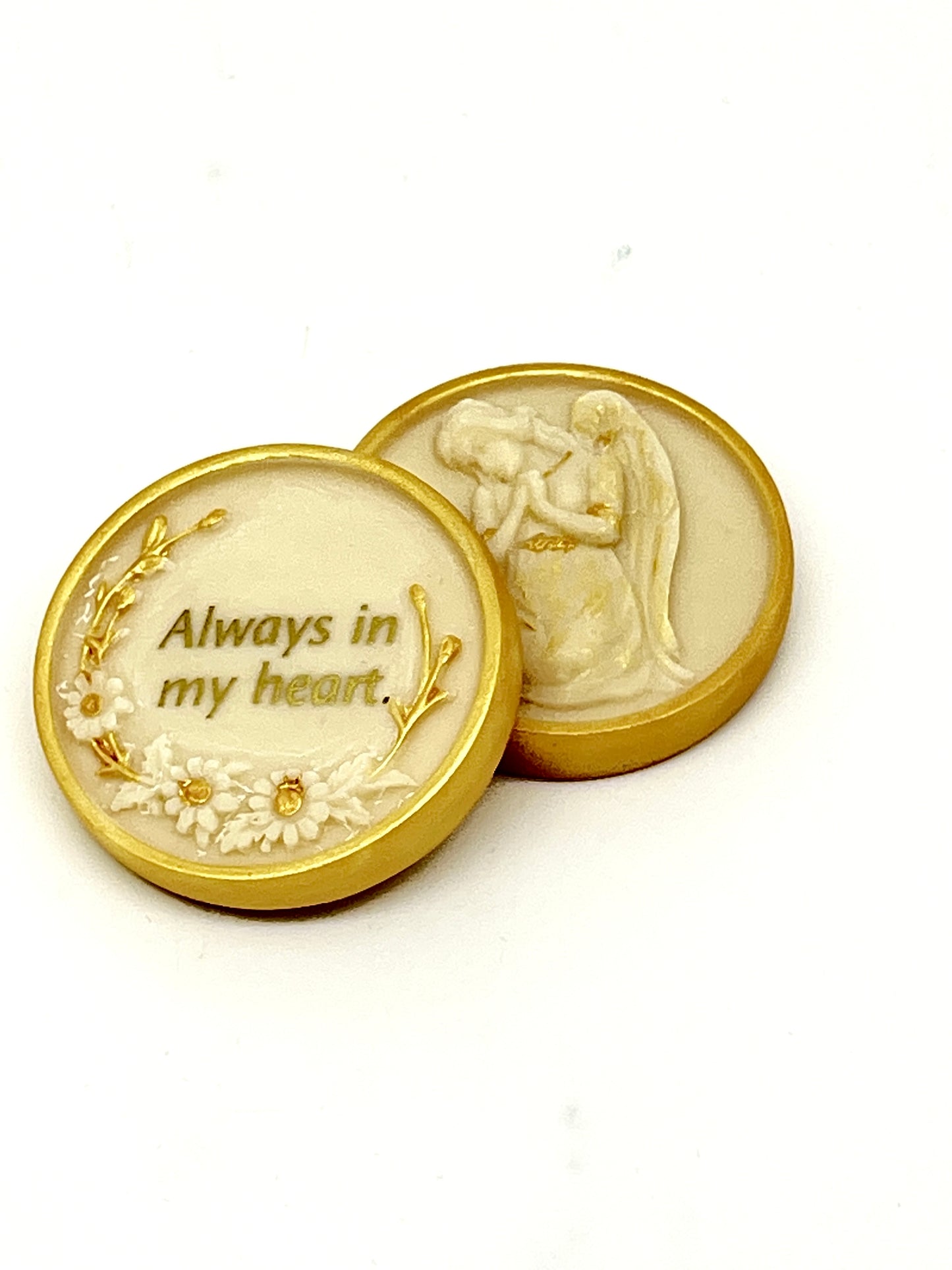 Angel Memorial Keepsake Stone 1 1/2" - Unique Catholic Gifts