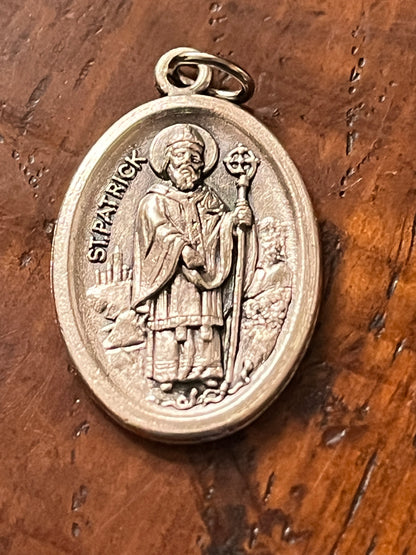 Saint Patrick Oxi Medal with Relic - Unique Catholic Gifts