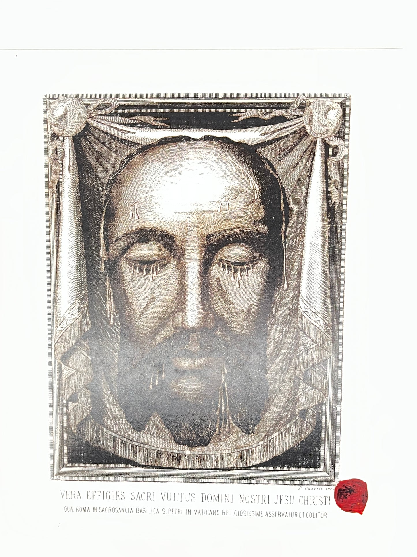 Holy Face of Jesus  Print 8 x 10" (Relic) - Unique Catholic Gifts