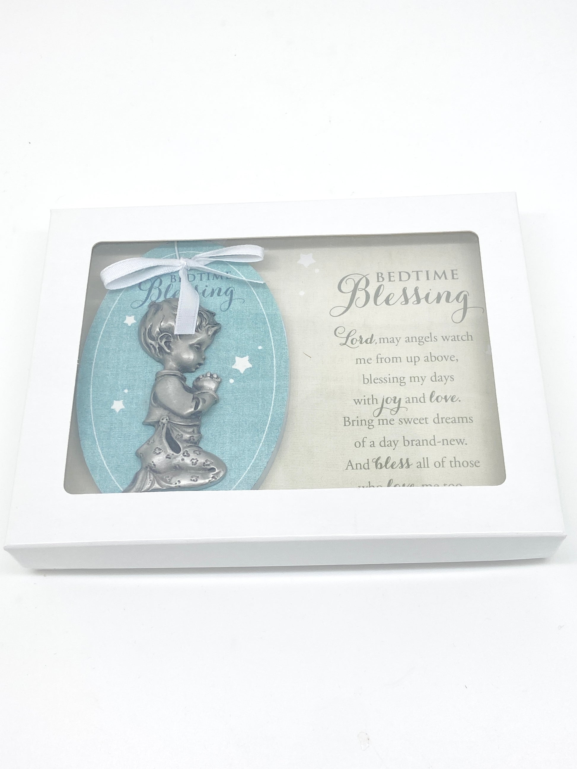 Boy Bedside Medal Ornament 4" - Unique Catholic Gifts