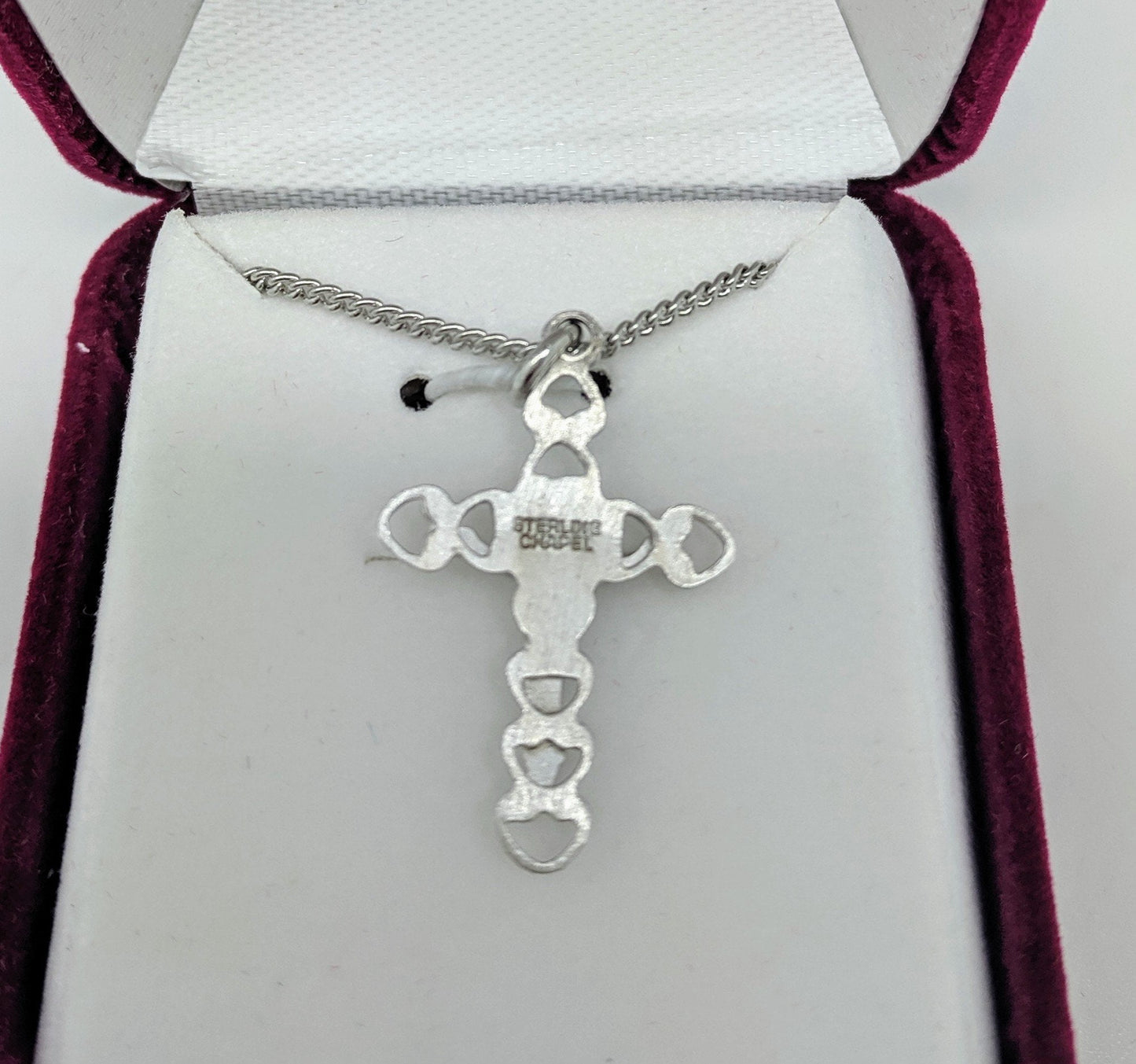 Sterling Silver Crucifix (15/16") on 18" chain - Unique Catholic Gifts