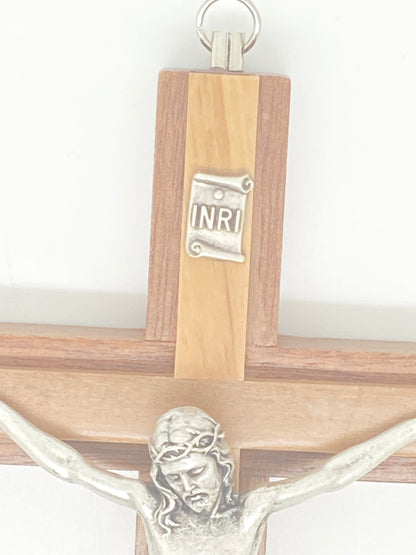 Mahogany/Olive Wood Crucifix 8" - Unique Catholic Gifts