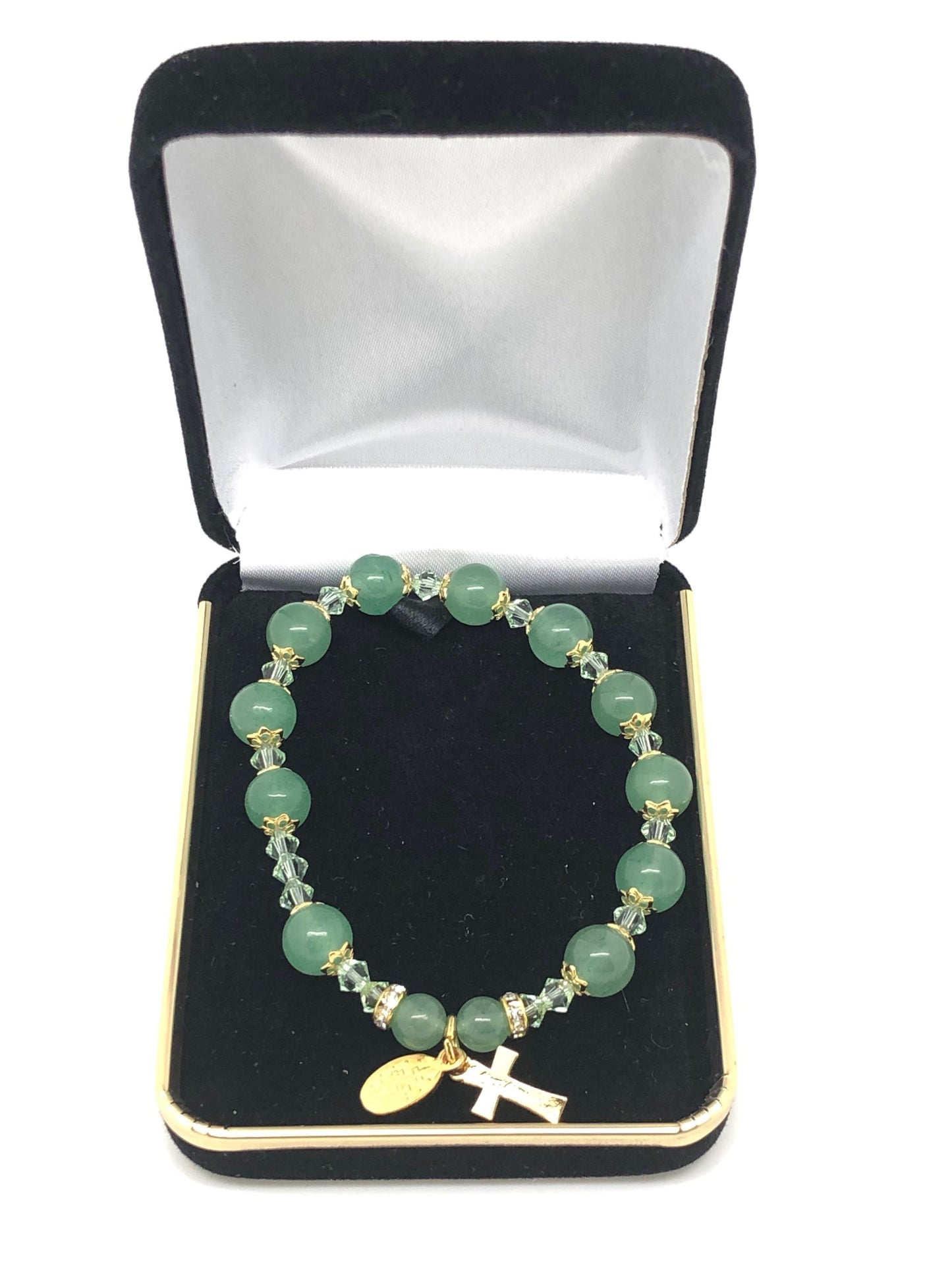 Genuine Green Jade Rosary Bracelet (8 mm) - Unique Catholic Gifts