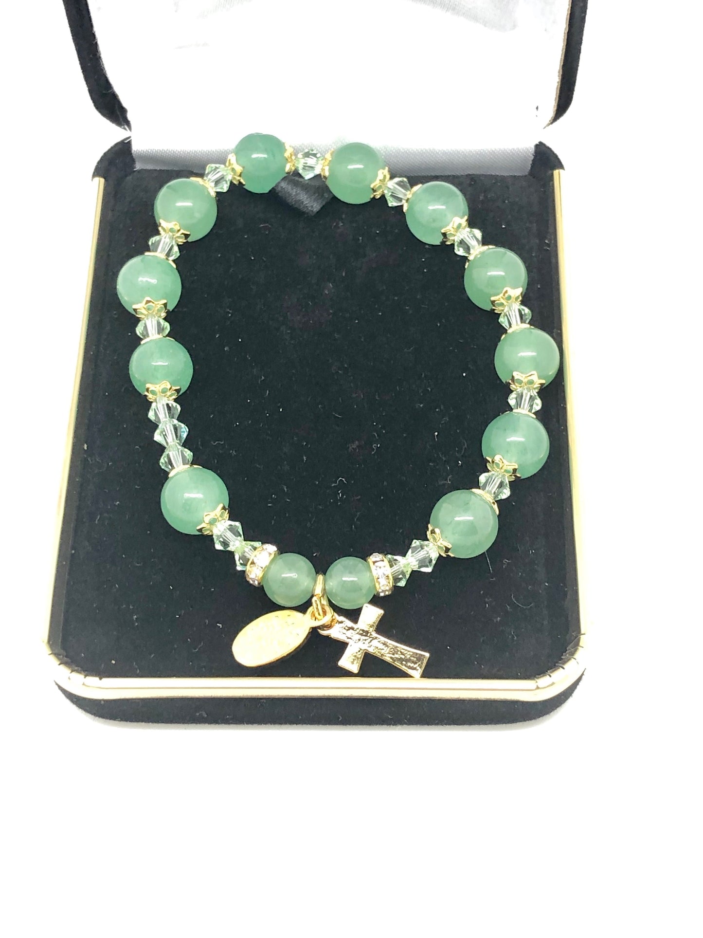 Genuine Green Jade Rosary Bracelet (8 mm) - Unique Catholic Gifts