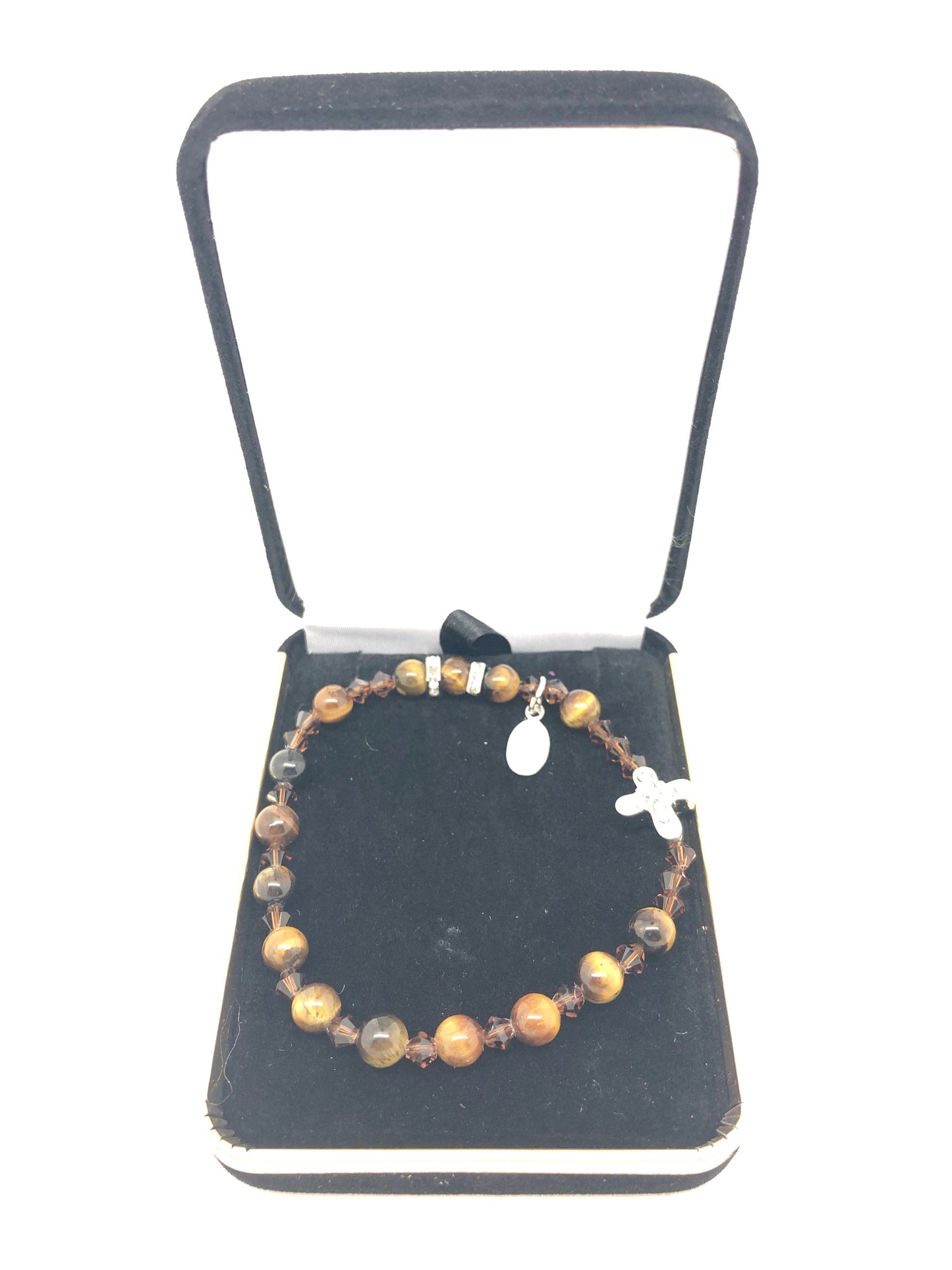 Genuine Tiger Eye Bracelet (6 mm) - Unique Catholic Gifts