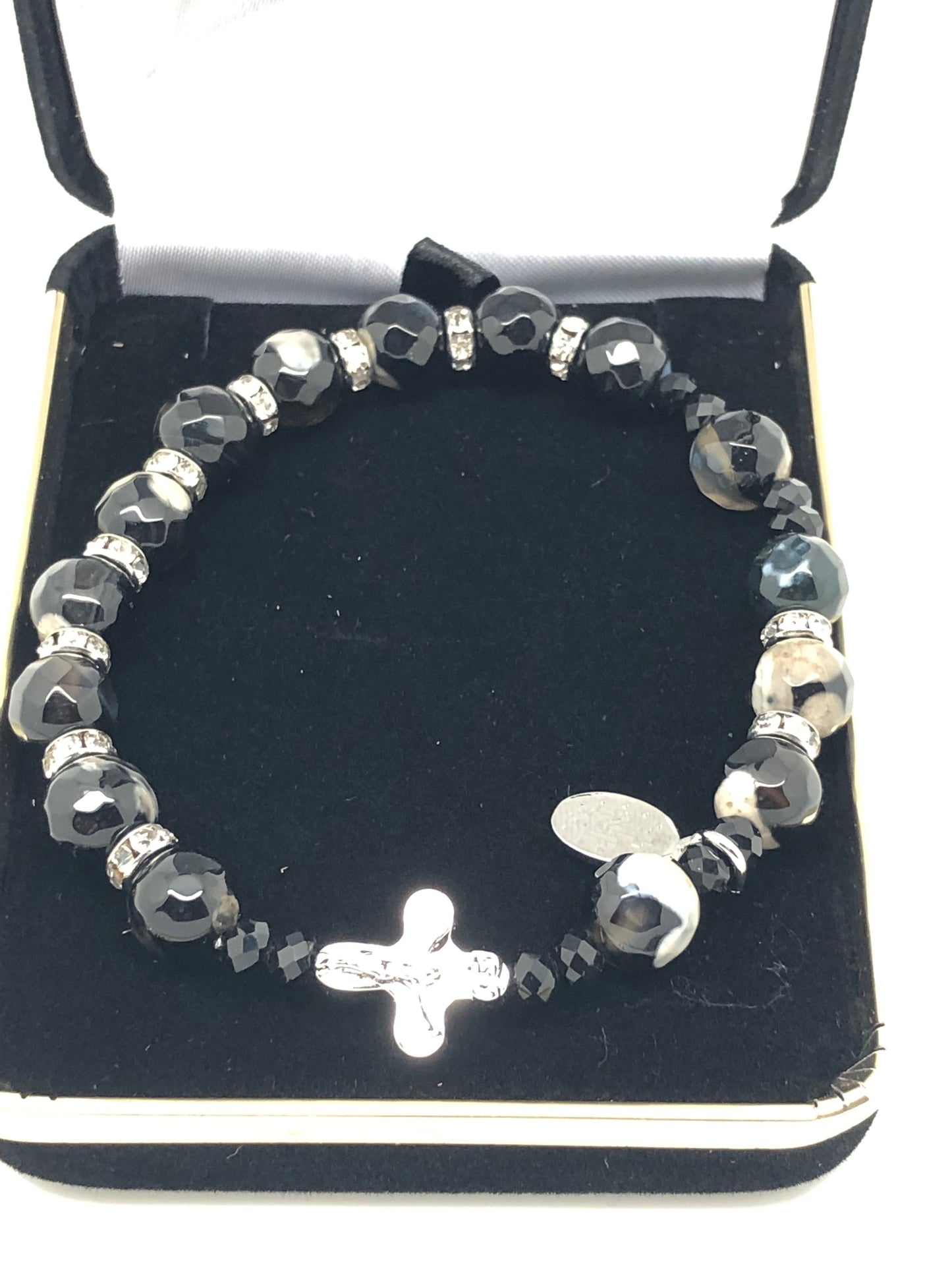 Genuine Zebra Jasper Rosary Bracelet (8 mm) - Unique Catholic Gifts