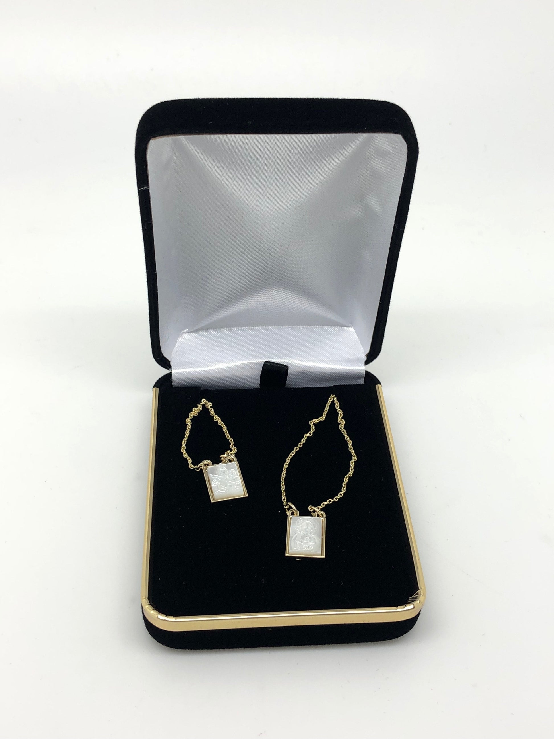 Gold and Mother of Pearl Scapular - Unique Catholic Gifts