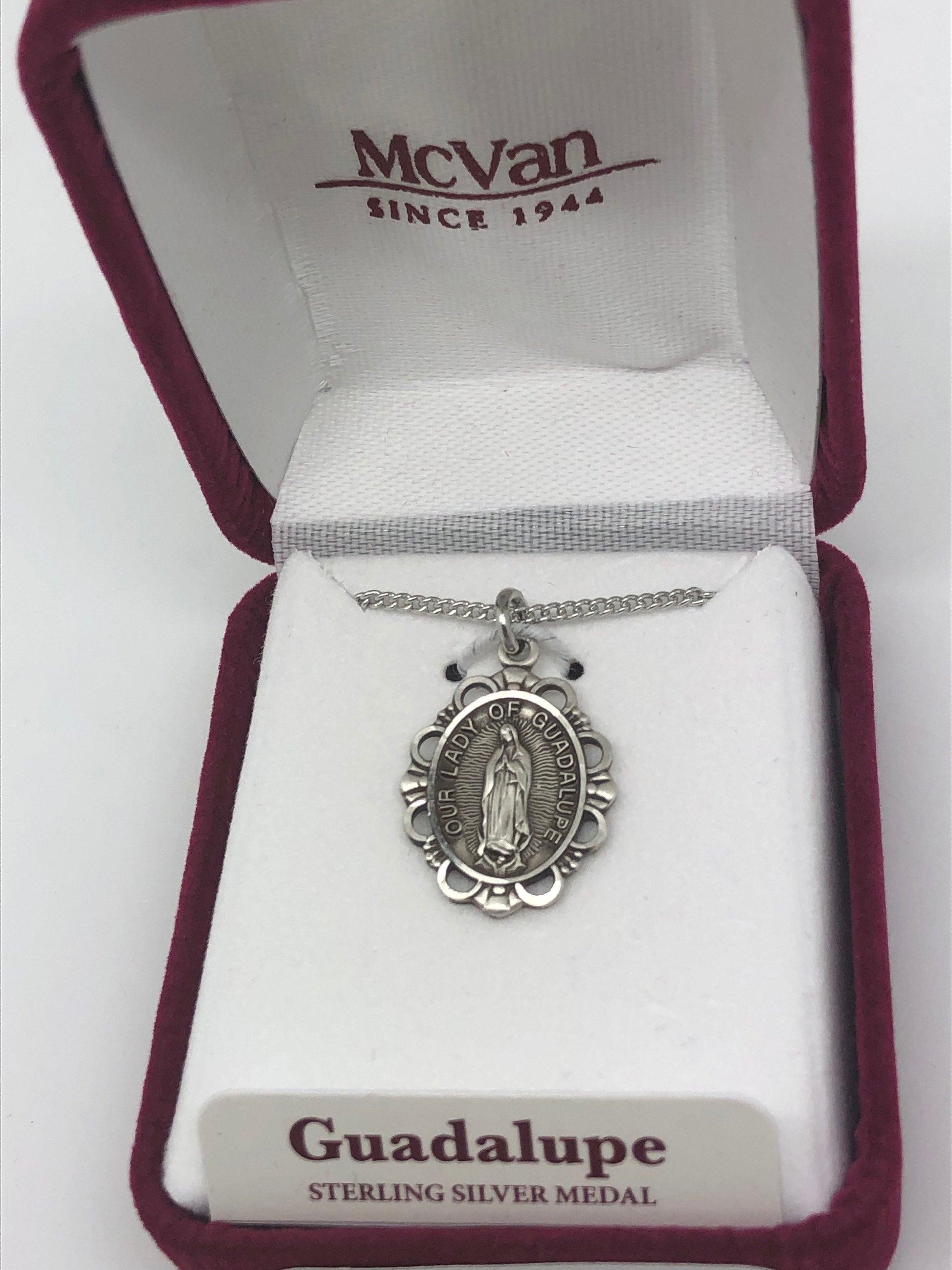 Sterling Silver Our Lady of Guadalupe Medal (1/2") - Unique Catholic Gifts