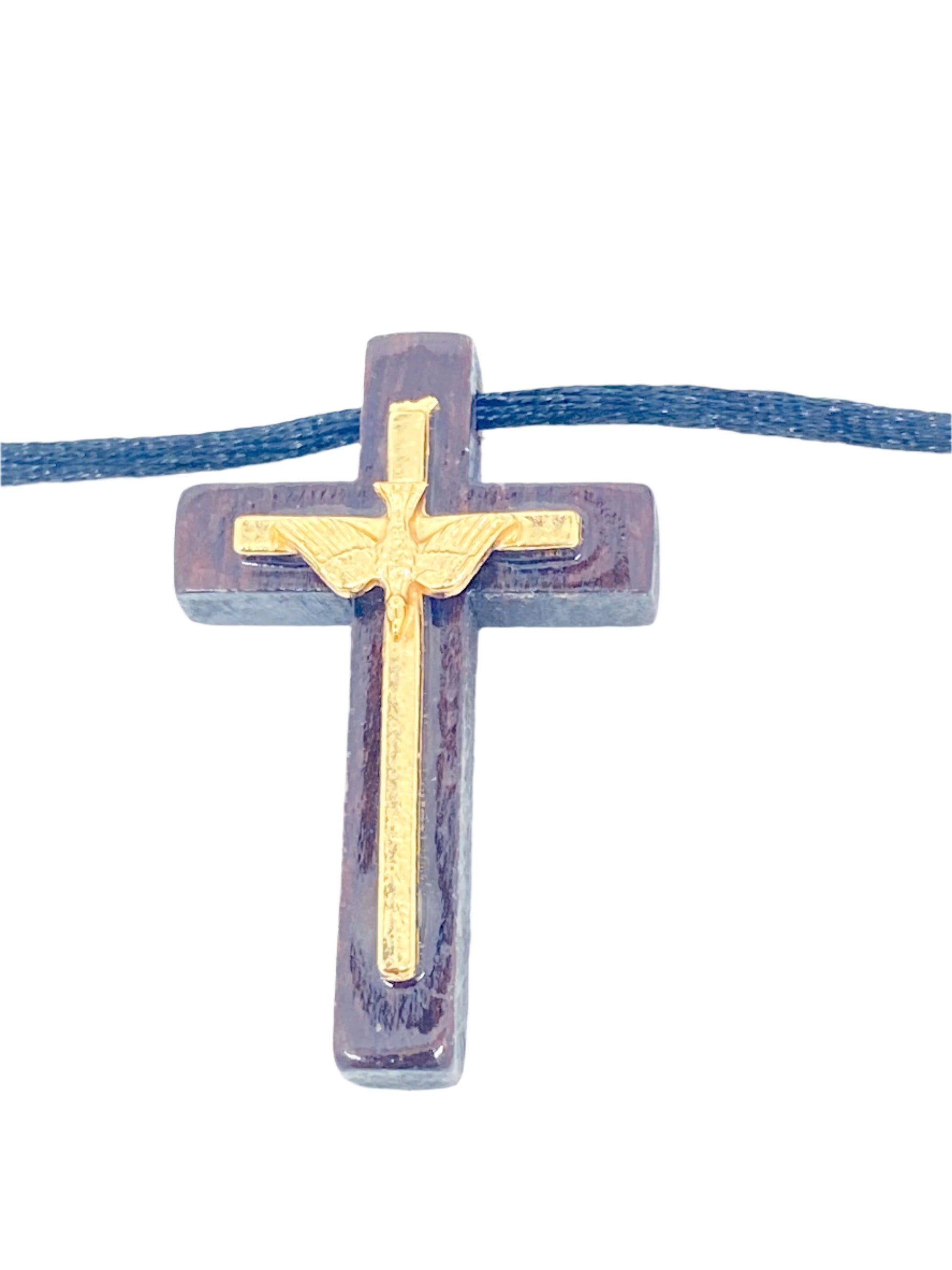 Holy Spirit Cross Necklace 15 1/2" (Slip knot) - Unique Catholic Gifts