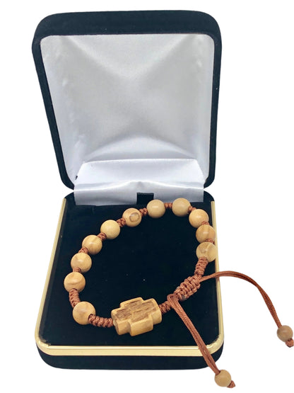 Olive Wood Rosary Bracelet (8 MM) - Unique Catholic Gifts