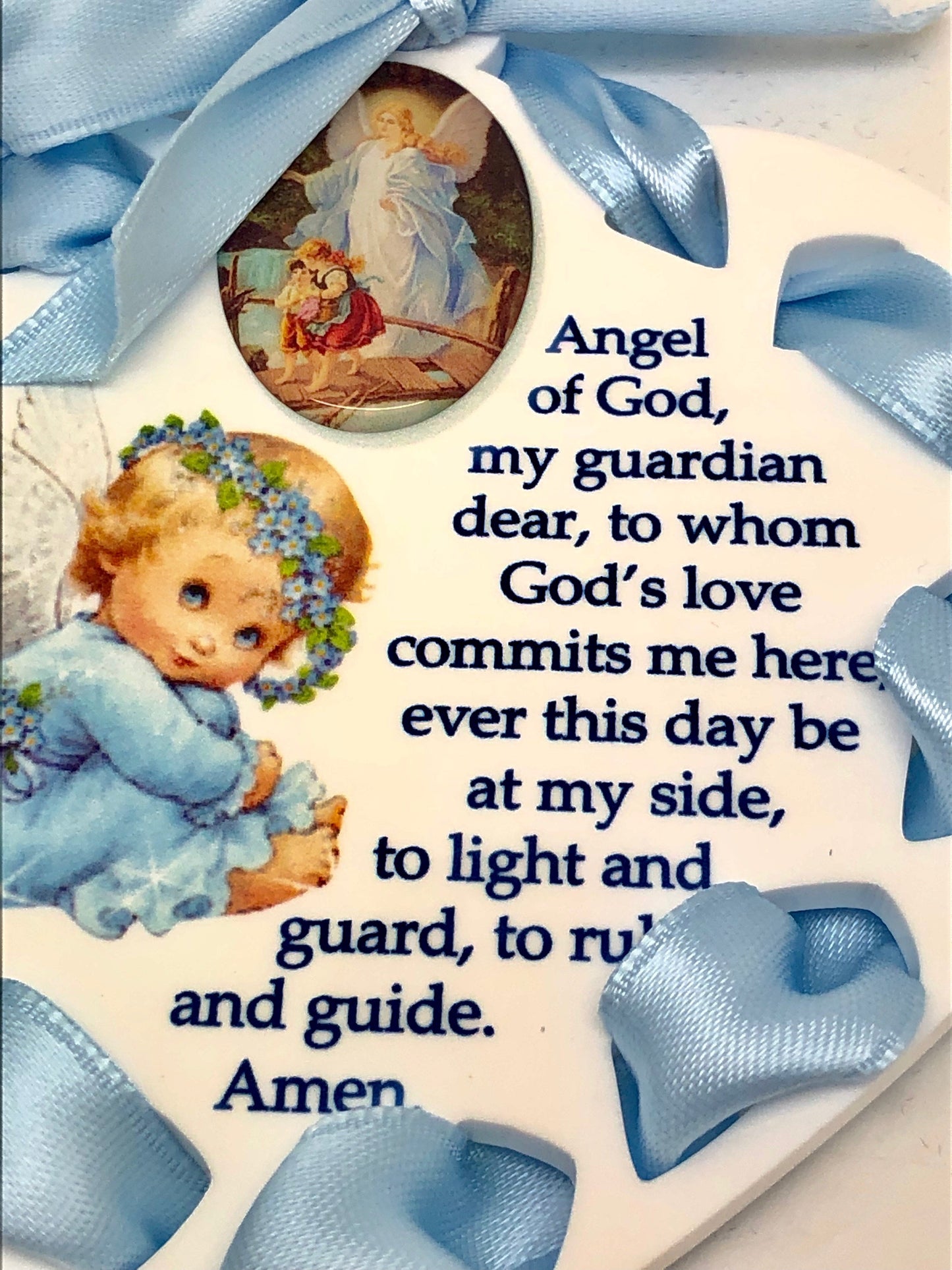 Baby Boy Crib Medallion (Blue) - Unique Catholic Gifts