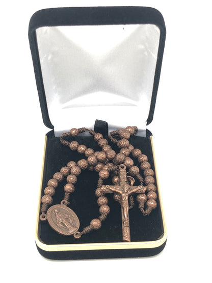 6MM Copper Bead Antique Style Rosary - Unique Catholic Gifts