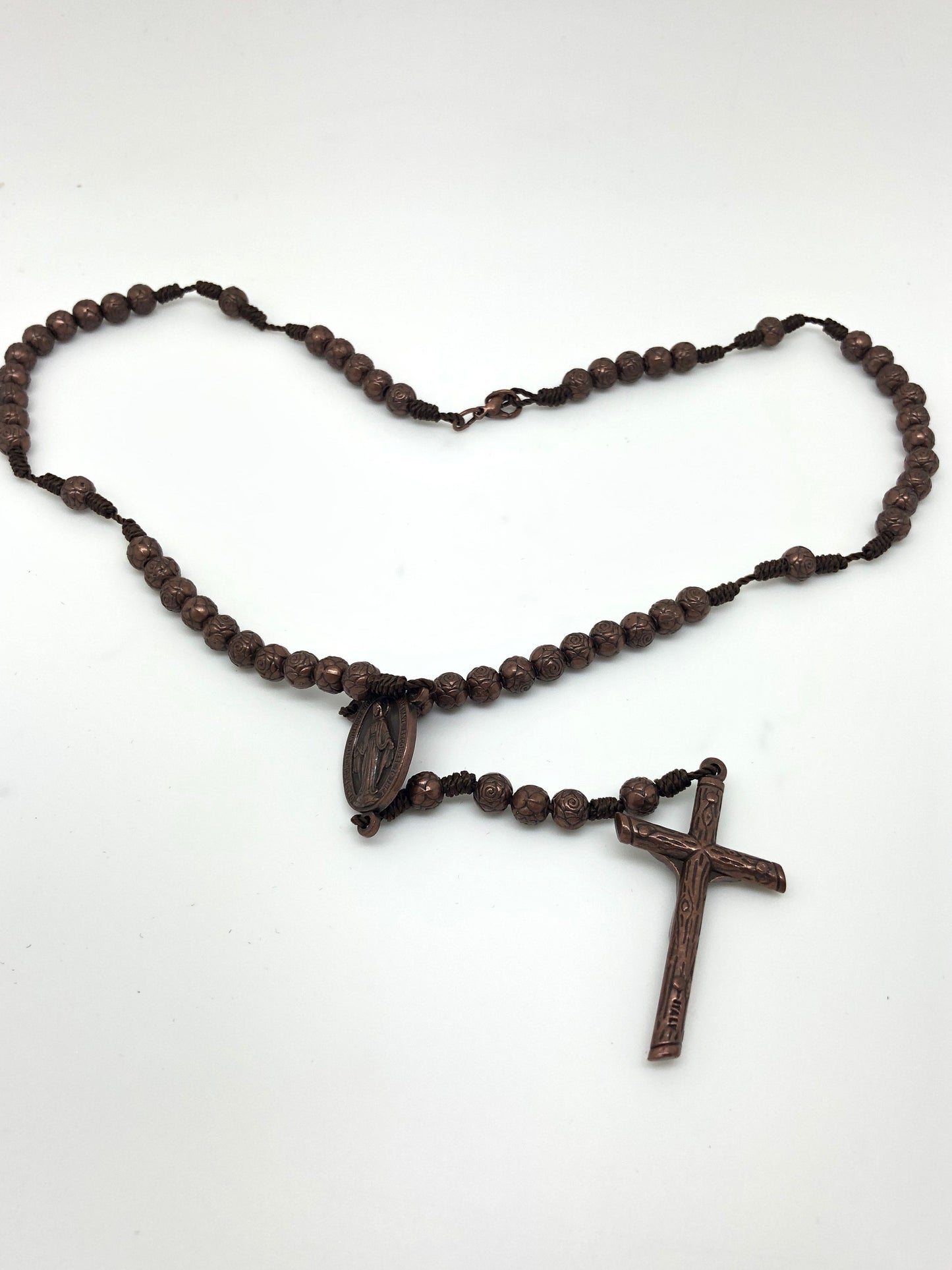 6MM Copper Bead Antique Style Rosary - Unique Catholic Gifts