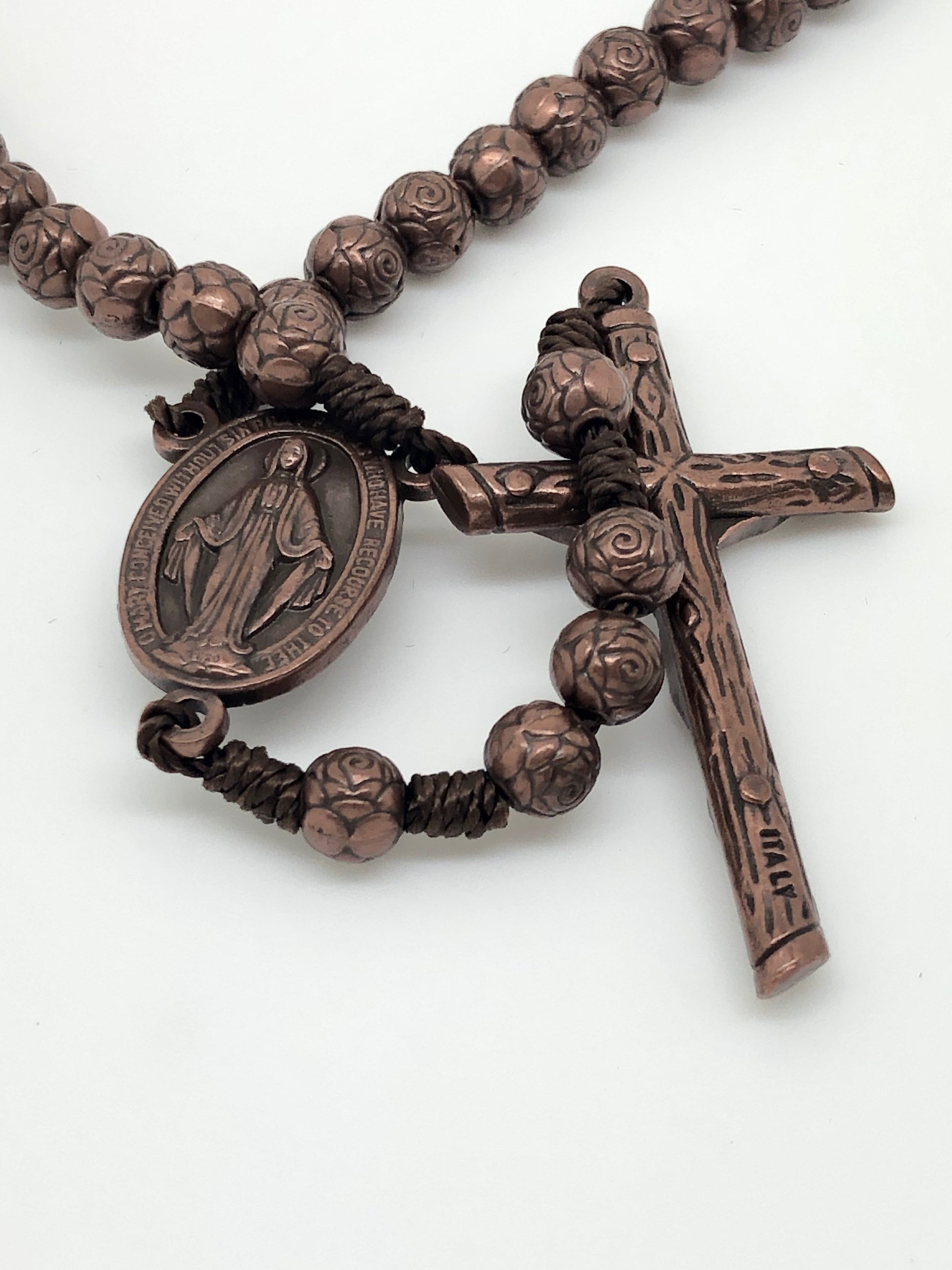 6MM Copper Bead Antique Style Rosary - Unique Catholic Gifts