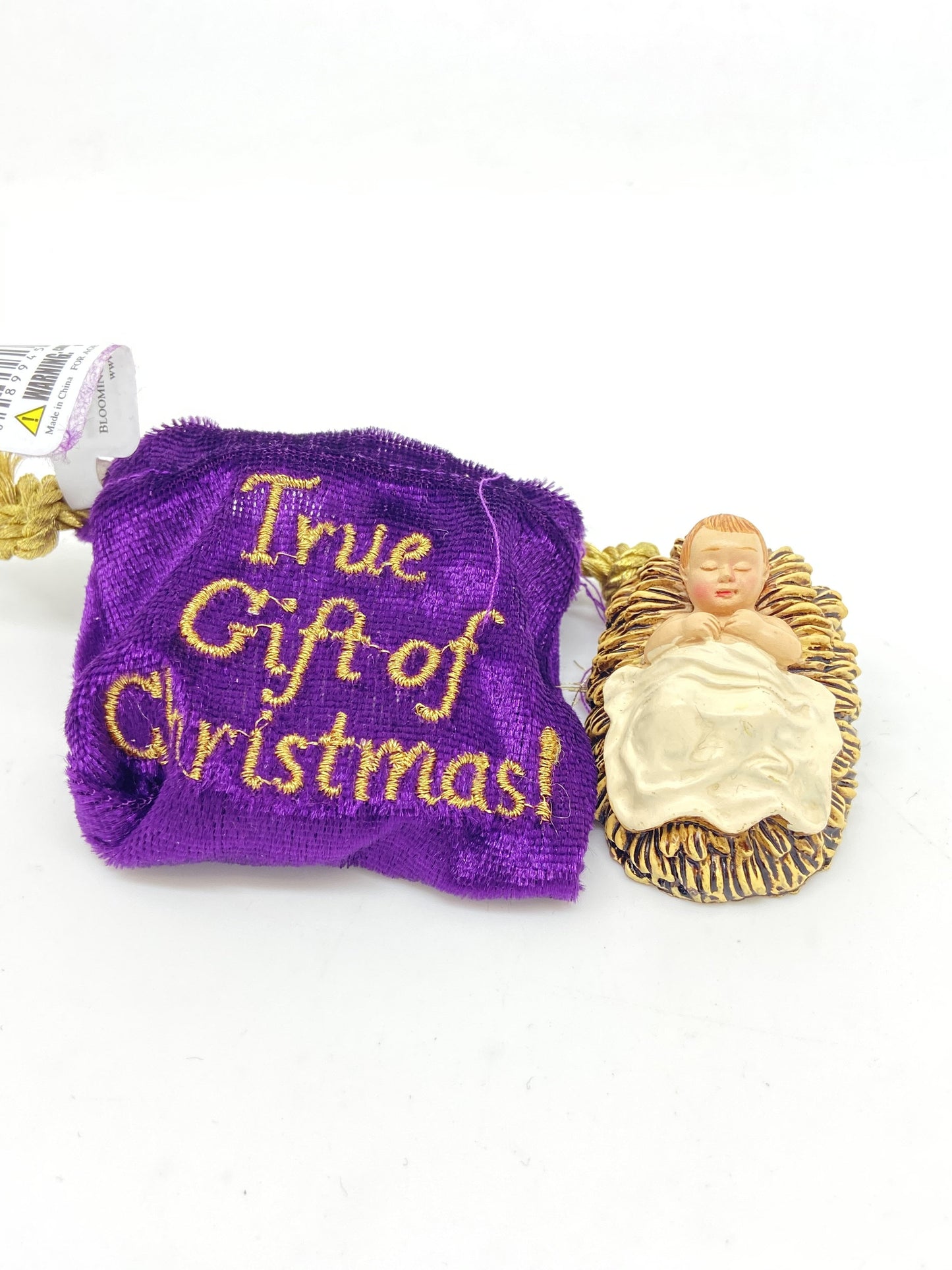 Baby Jesus figurine in a Gift Bag "True gift of Christmas" (2") - Unique Catholic Gifts