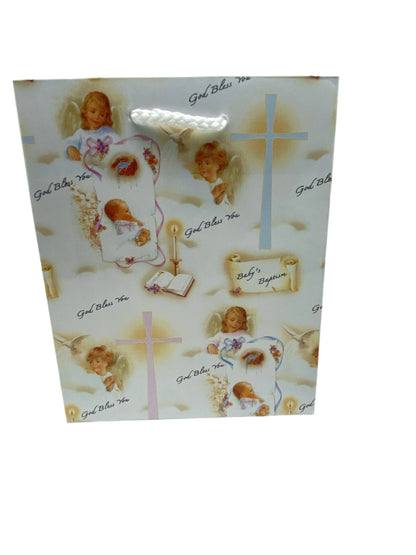 Baby Baptism Gift Bag (6 1/2 x 5 1/2") - Unique Catholic Gifts