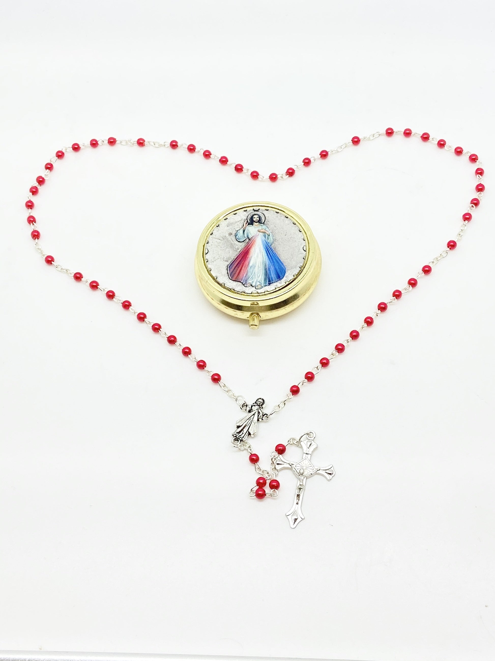 Divine Mercy Rosary and Case - Unique Catholic Gifts