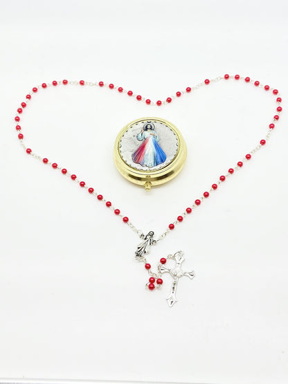 Divine Mercy Rosary and Case - Unique Catholic Gifts