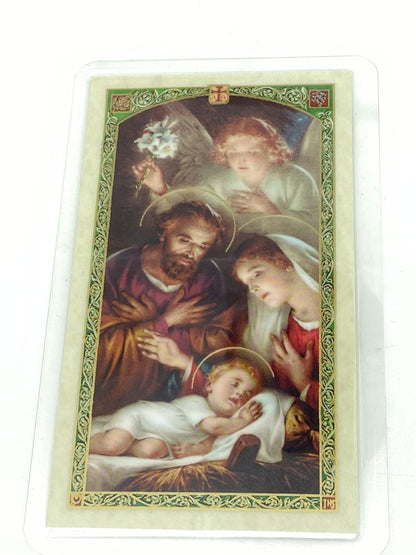 A Christmas Blessing Holy Card (Plastic Covered) - Unique Catholic Gifts