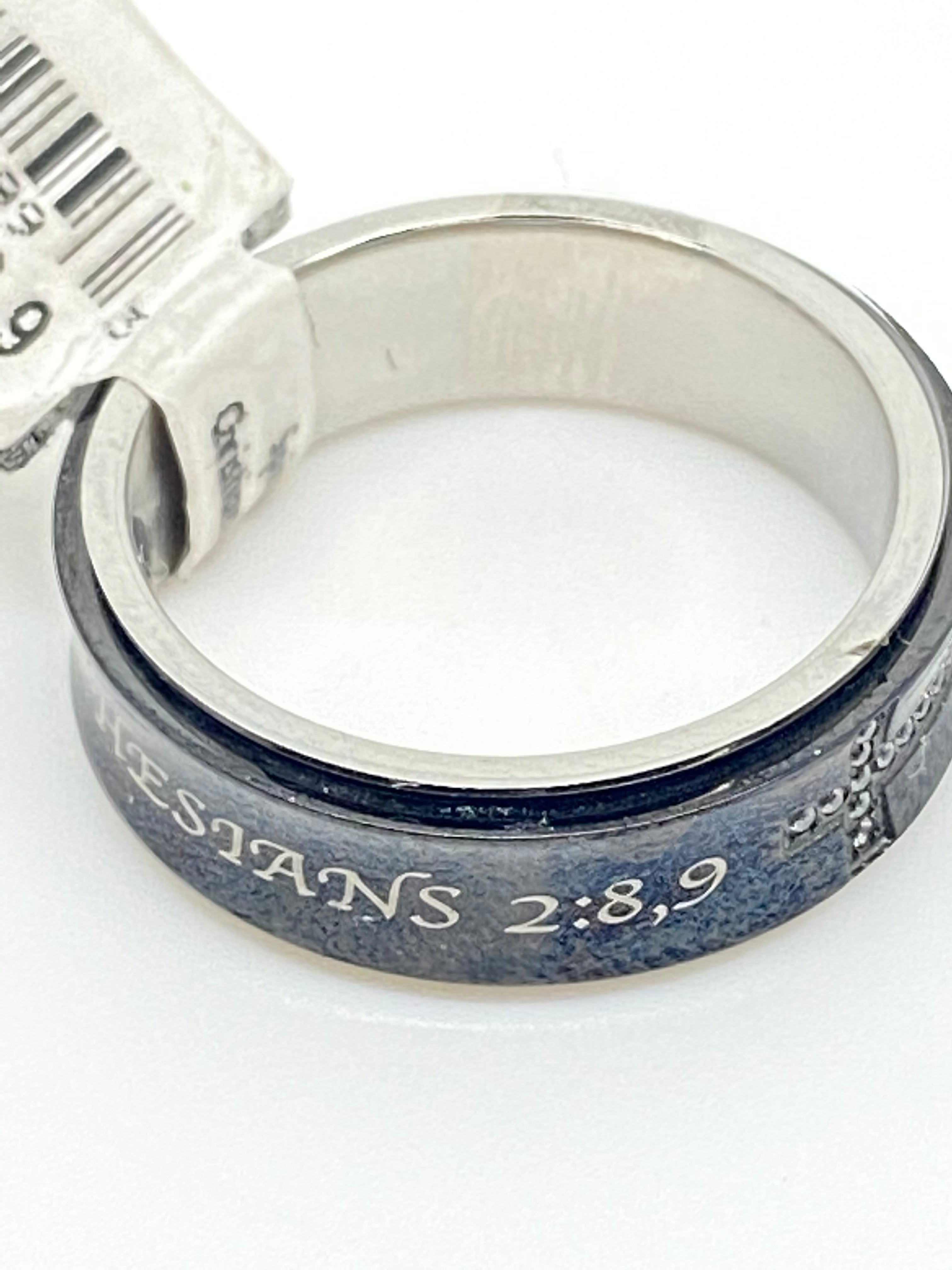 Lady s Black Spinner Amazing Grace Ring