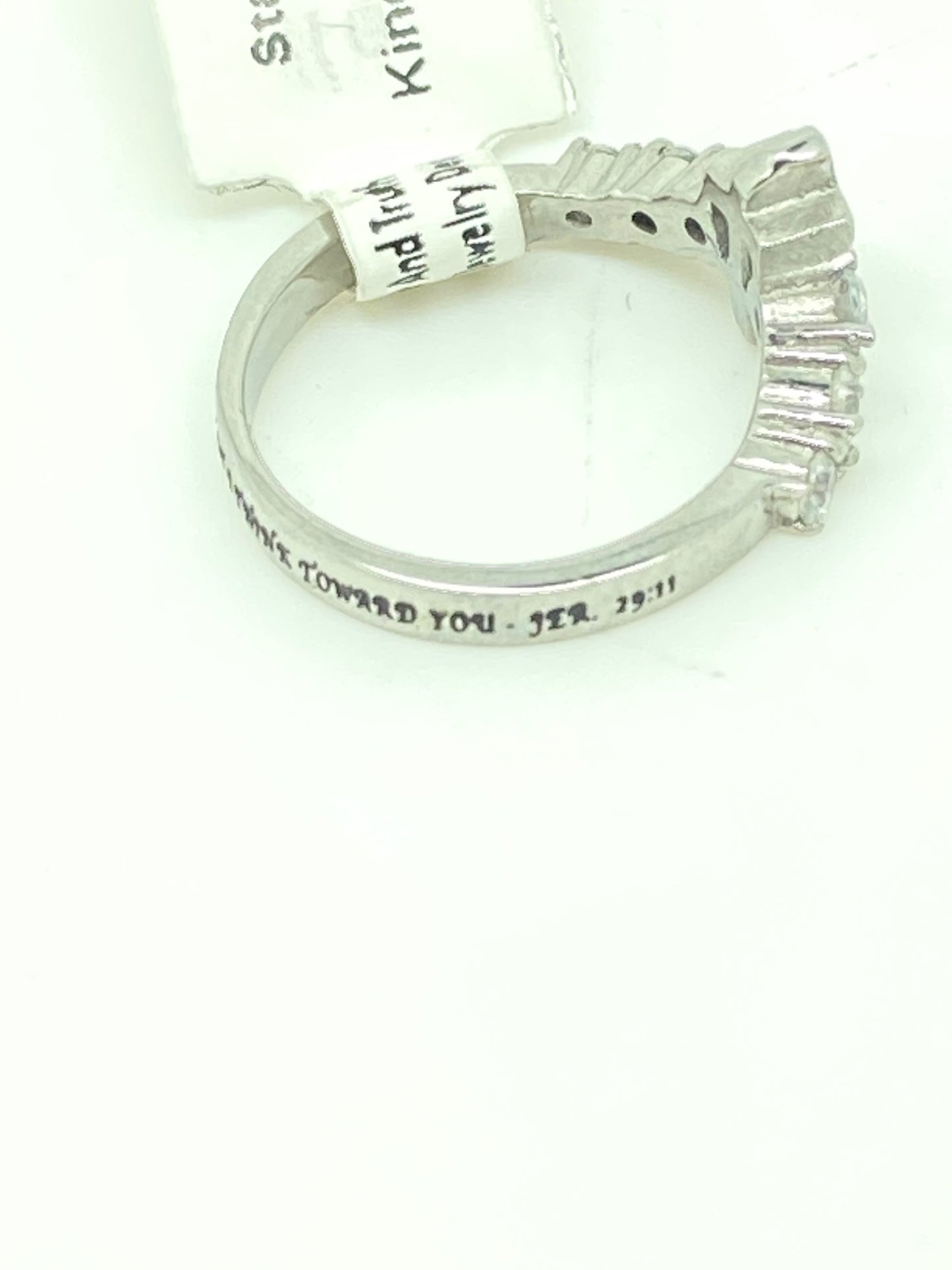 Lady's Cross and Diamonds Ring "I Know the Thoughts" - Unique Catholic Gifts