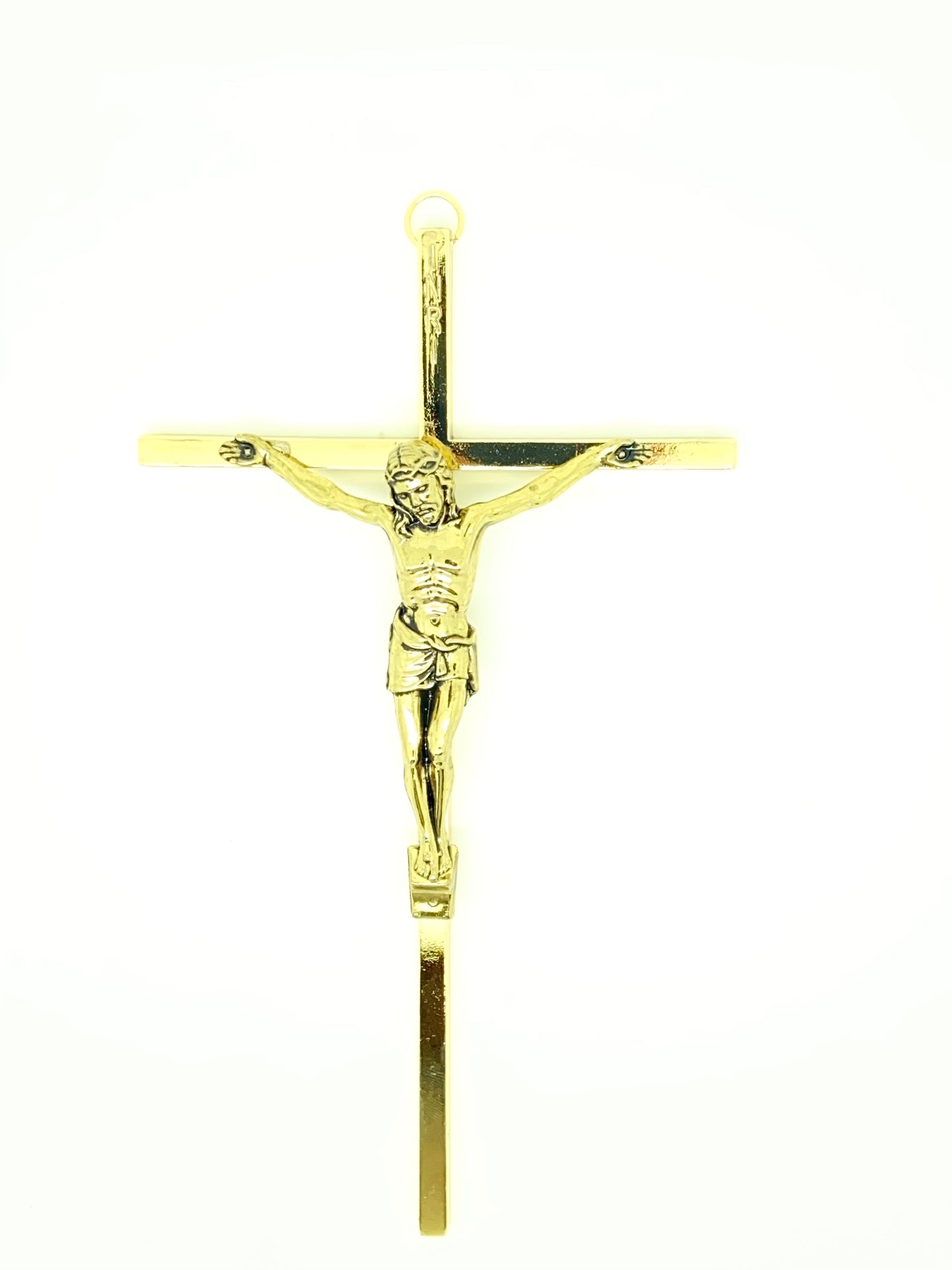 Gold Wall Crucifix 8" - Unique Catholic Gifts