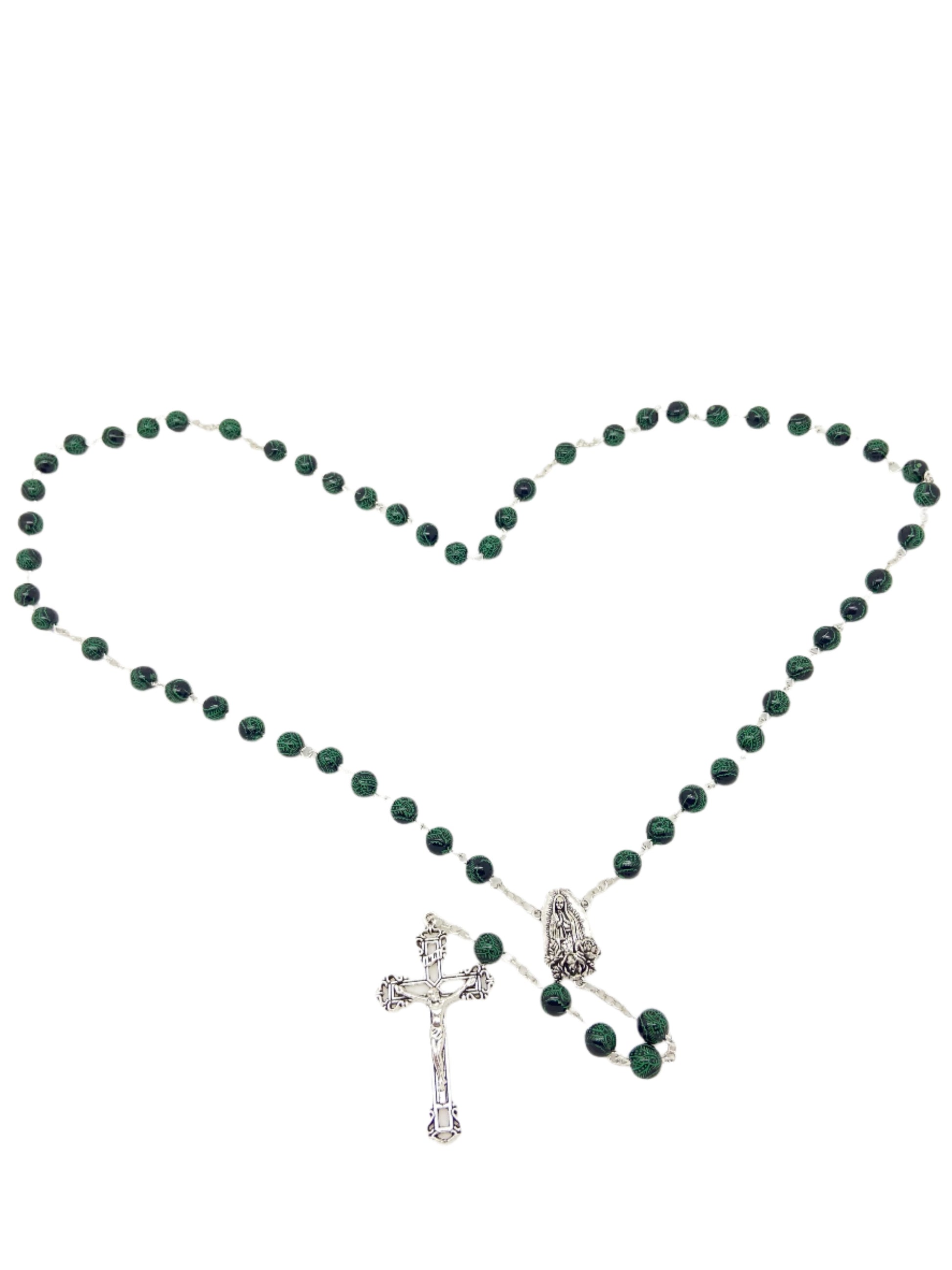 Green Guadalupe Bead Rosary - Unique Catholic Gifts